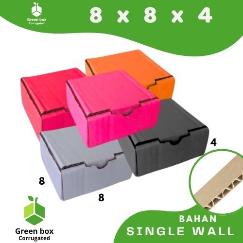 Kardus 8x8x4 LD Kardus Box Gelang lipatan depan Dus Hampers Kotak Kemasan Box Aksesoris Karton
