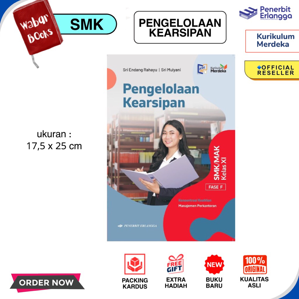 Buku Pengelolaan Kearsipan Kelas 11 SMK Erlangga KM ORIGINAL