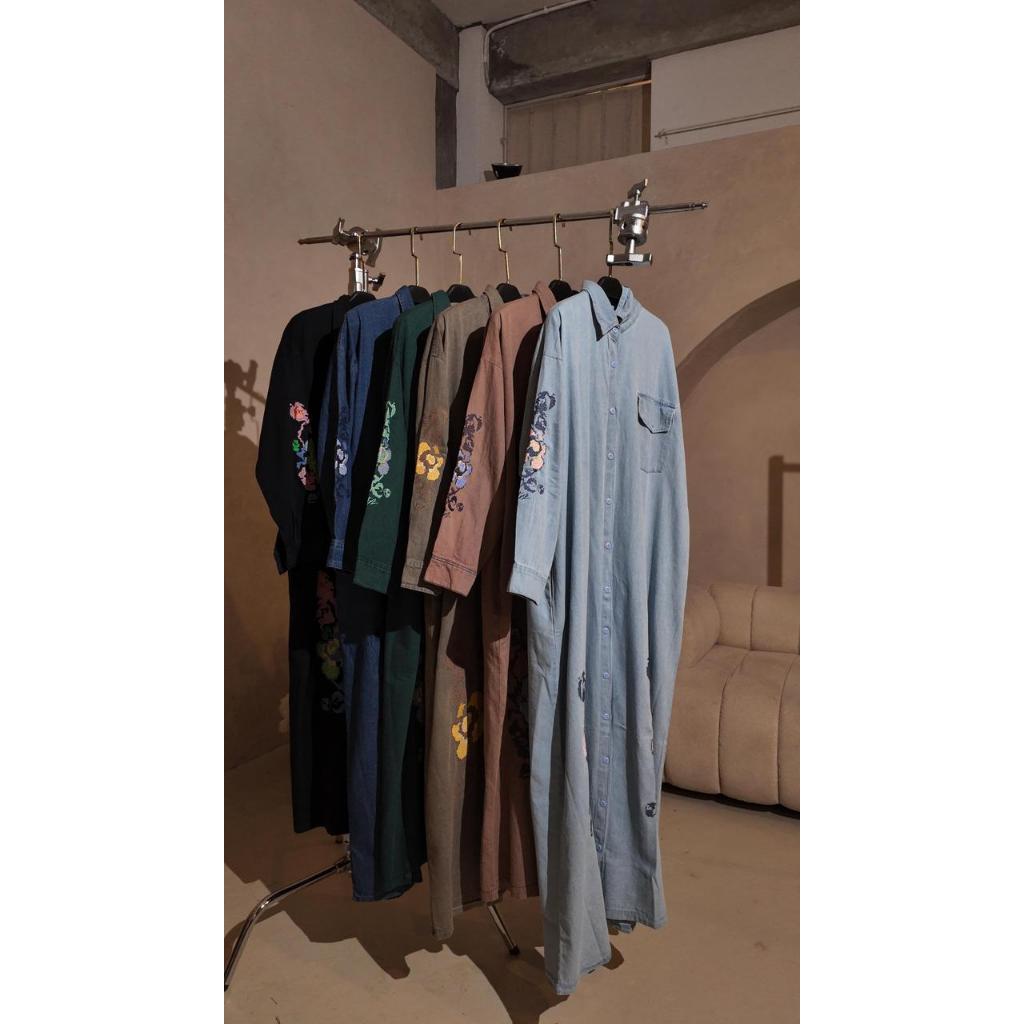 TRZ - Lagosi Stitch - Gamis denim