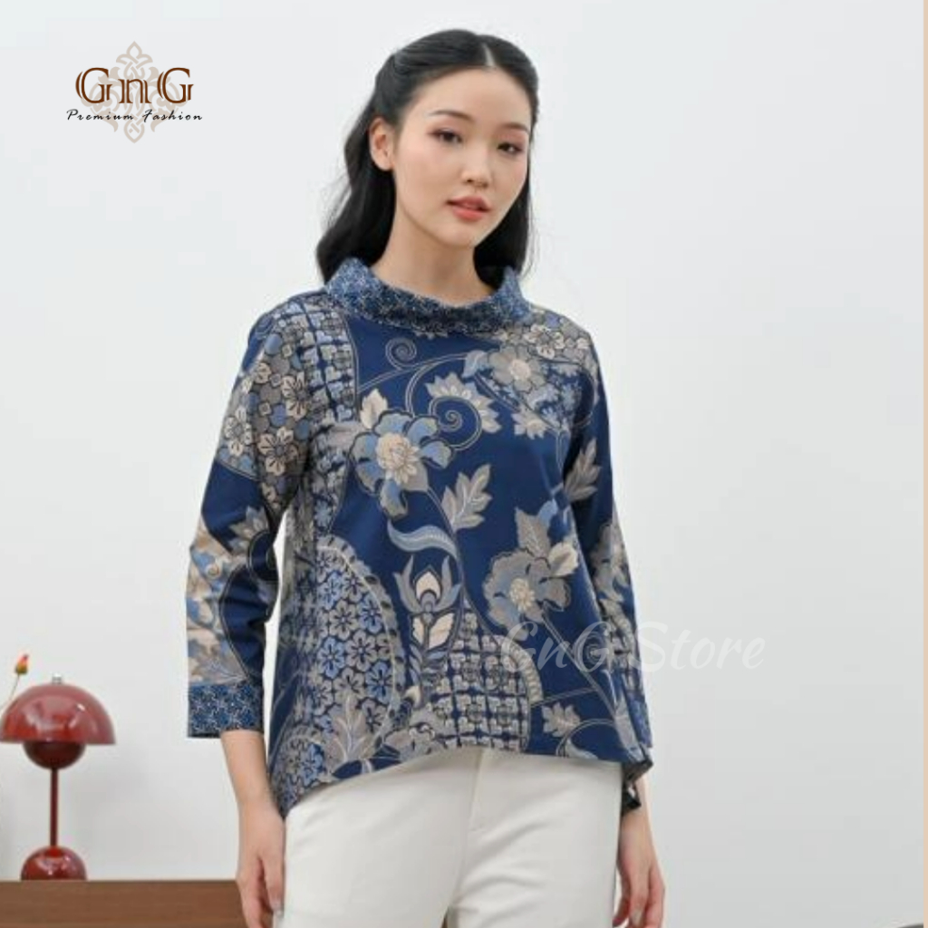 Atasan Batik 243 SIP / Atasan batik wanita/ Batik Hijab/ Kemeja Batik Wanita/ Batik Kantor/ Seragam 