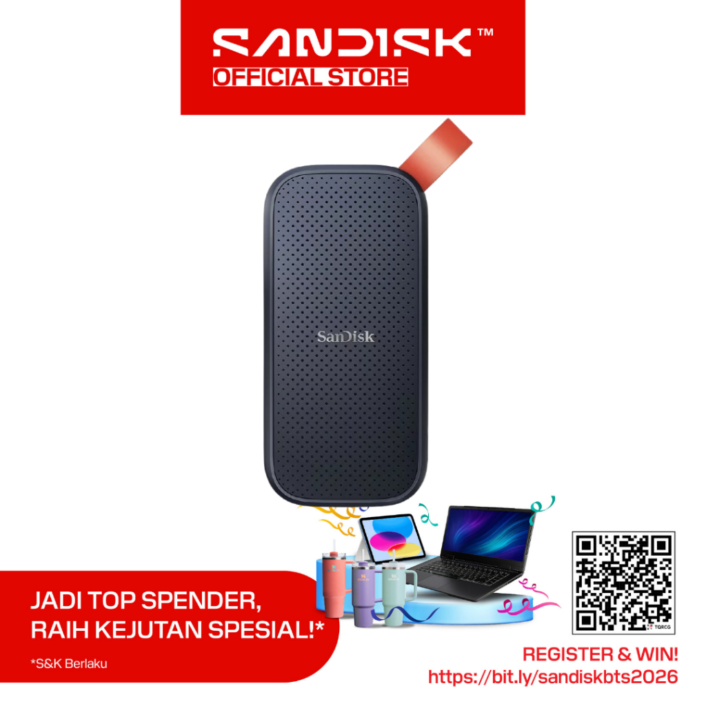 SANDISK Portable SSD E30 1TB / 2TB USB 3.2 (Up to 800MBps)