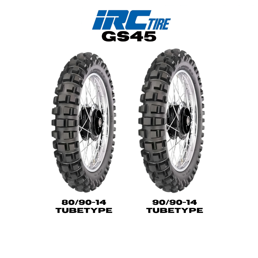 Ban Luar Trail Matic 80/90 90/90 Ring 14 Irc Tire Gs-45 Gs45 Motocross Tubetype