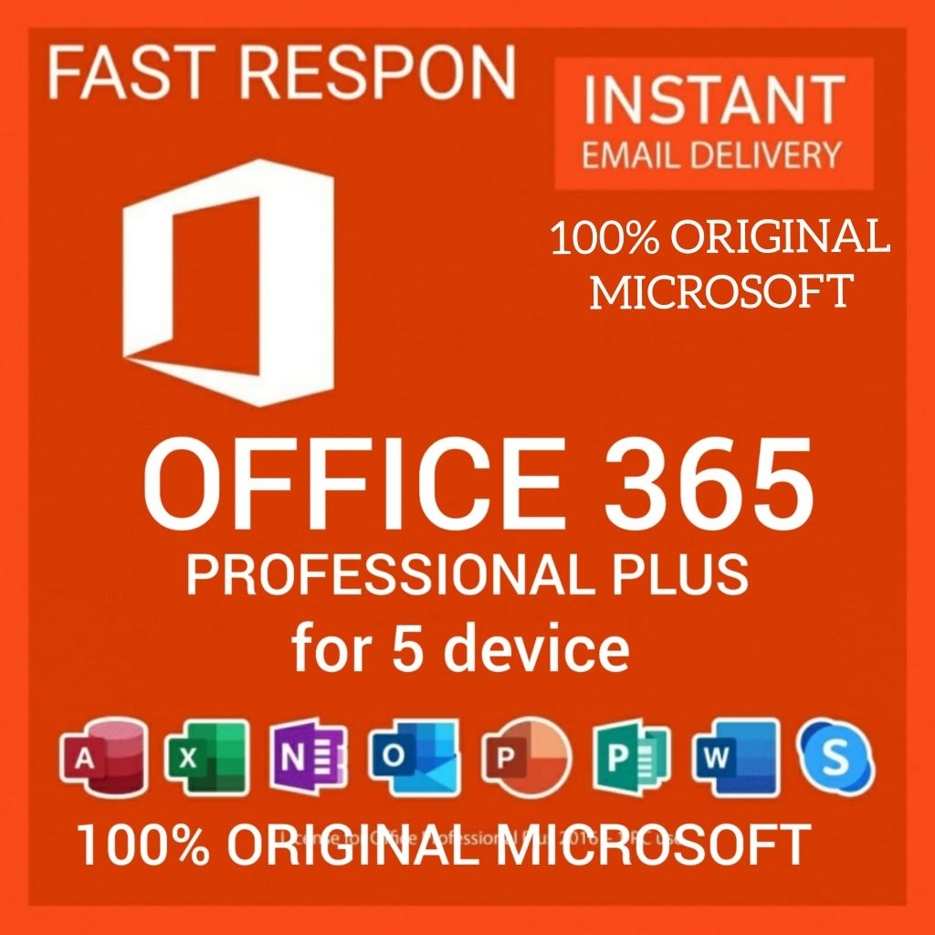 ms office 365 proplus original 5 perangkat