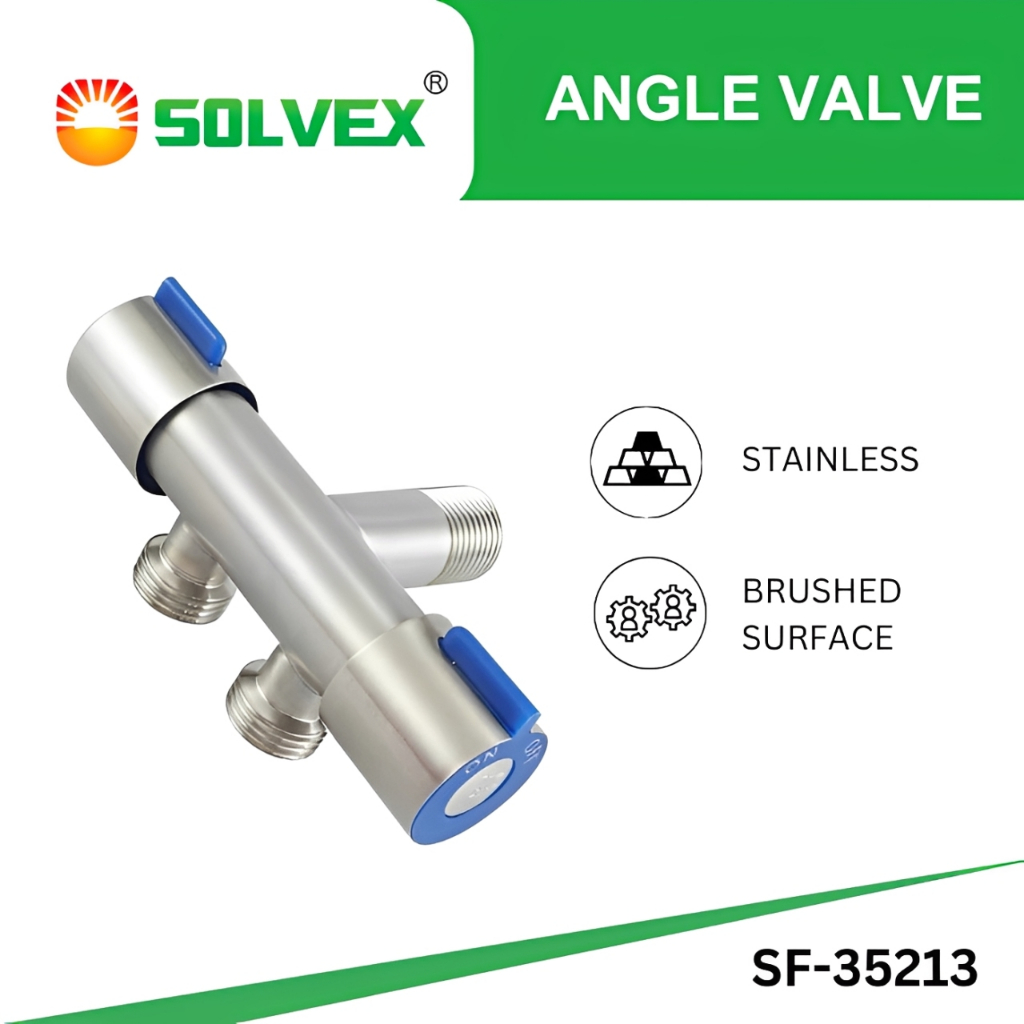SOLVEX Stop Kran Air Shower Cabang 2 Double Stainless 304