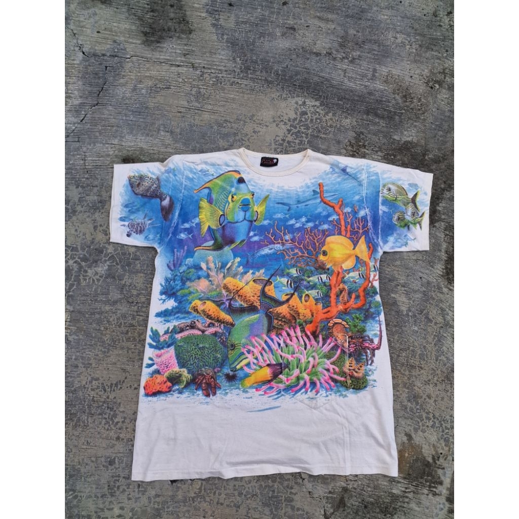 Kaos vintage aop bawah laut