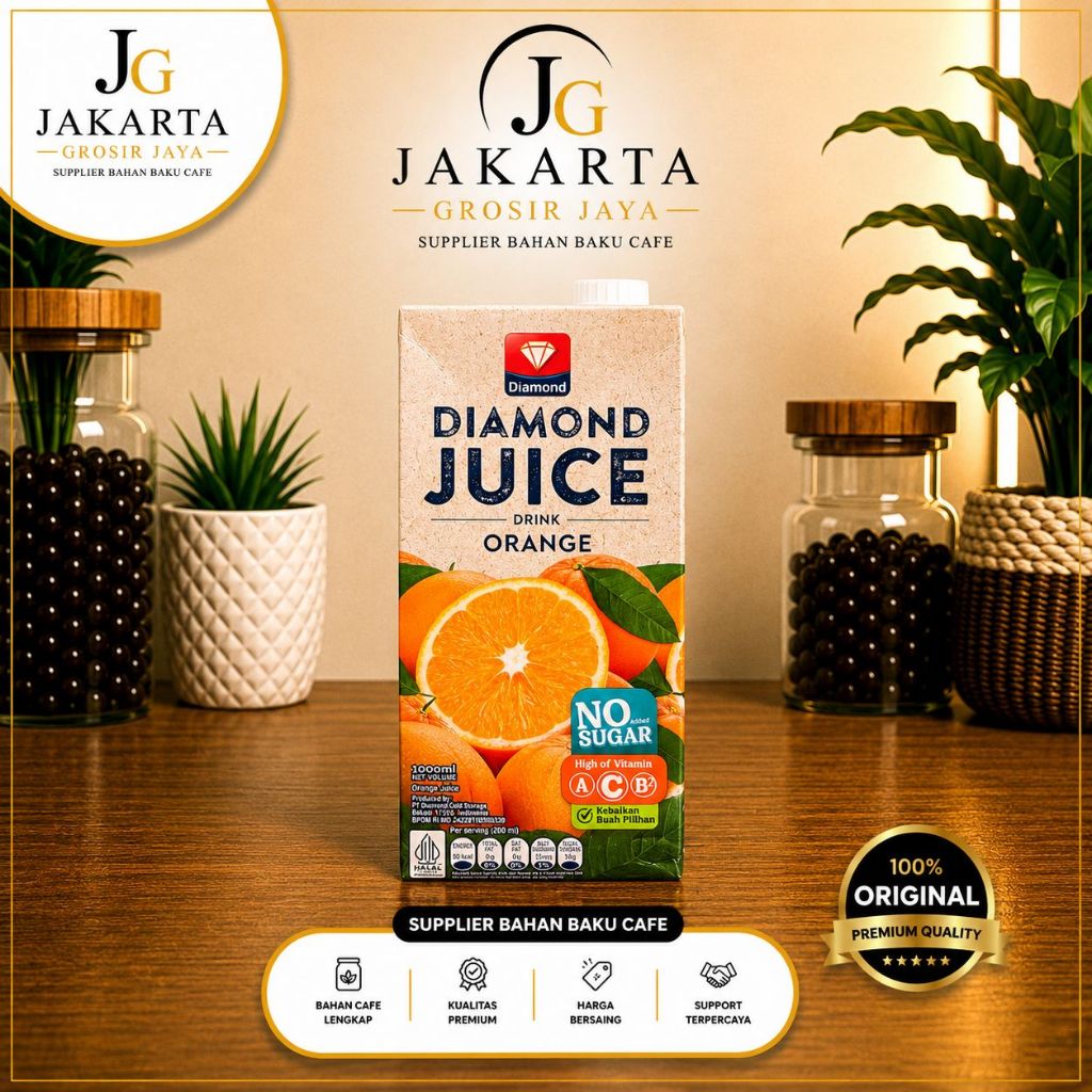 DIAMOND JUICE UHT ORANGE 1 LITER | DIAMOND JUS JERUK 1 L