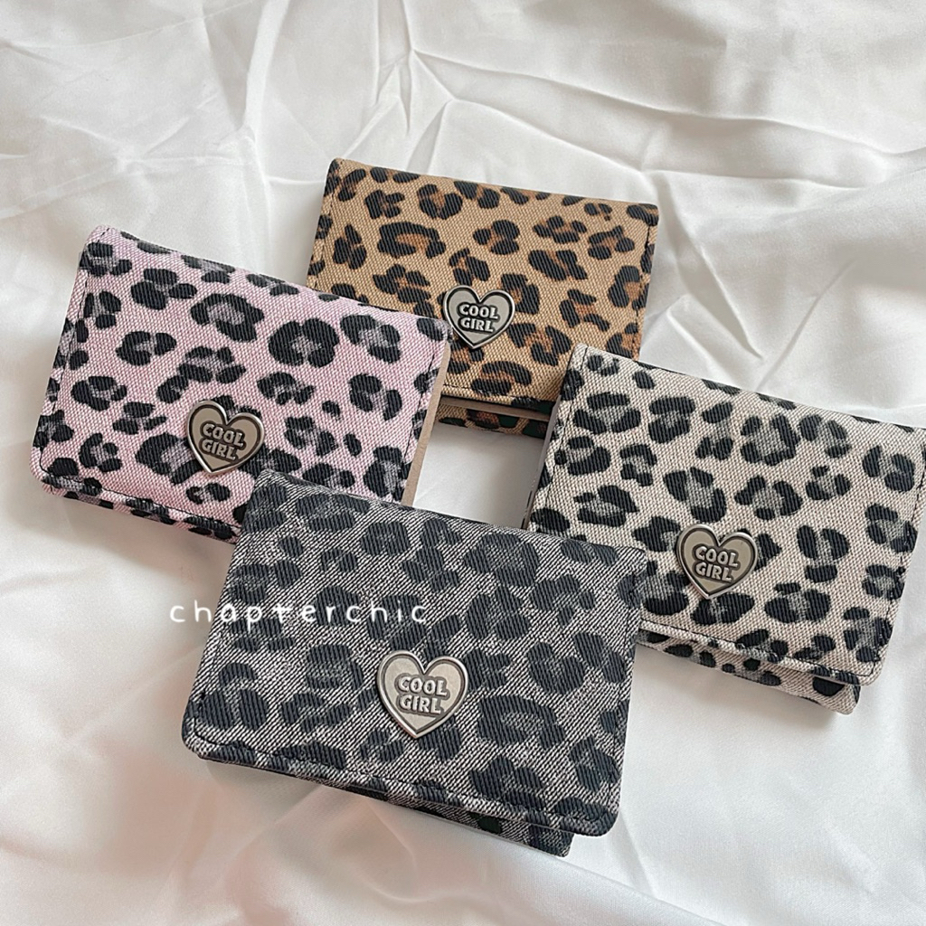 Cool Leopard Dompet Wanita Elegan Dompet Motif Macan Leopard Desain Cantik Multifungsi penyimpan Uan