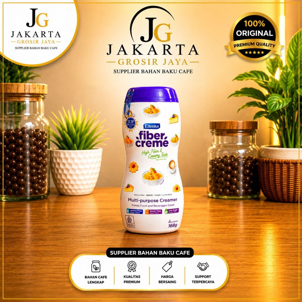 Ellenka Fiber Creme Botol 168 gram