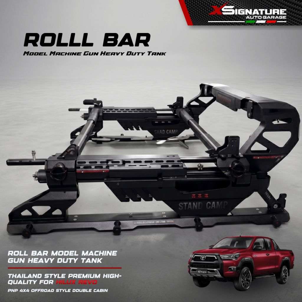 ROLL BAR MODEL MACHINE GUN HEAVY DUTY TANK THAILAND STYLE PREMIUM HIGH-QUALITY FOR HILUX REVO PNP 4X