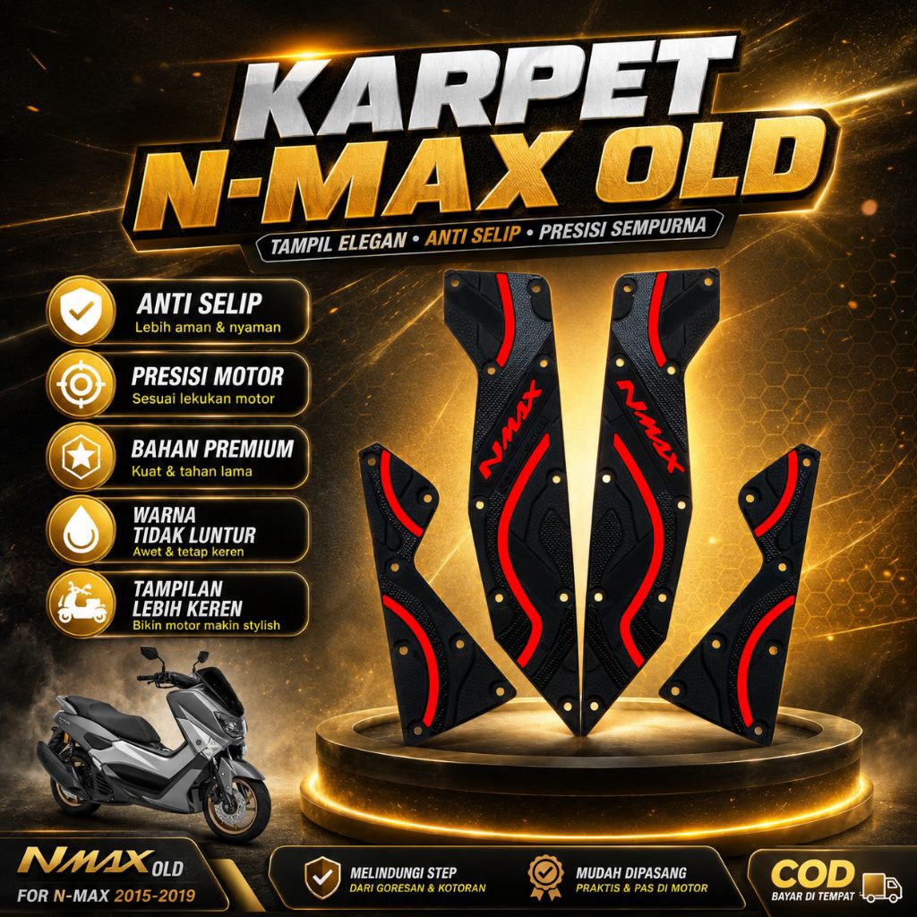 Karpet Motor Nmax Old Pijakan Kaki Bahan Karet Asli Premium Pijakan Kaki Nmax Aksesoris Motor Nmax