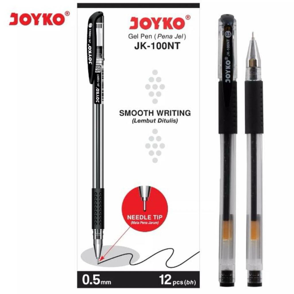 Pena Joyko JK-100NT Pena Gel / Pulpen Gel Ujung Lancip Joyko JK-100NT