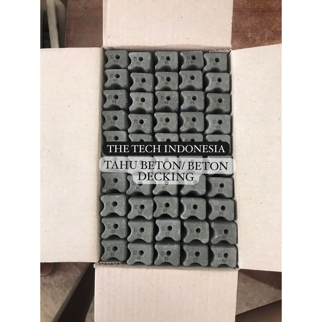 tahu beton - beton decking Concrete Spacer dengan Material Beton K400, Kapasitas 300pcs