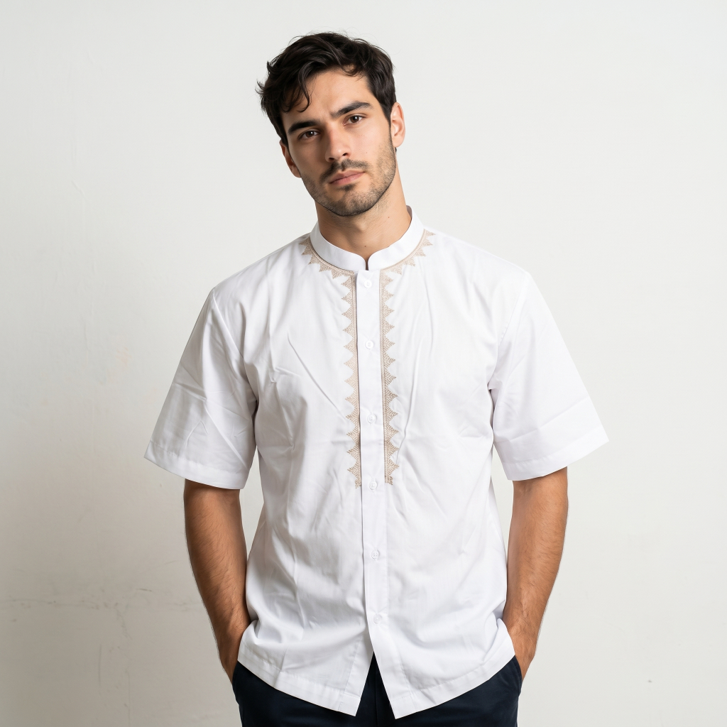 Preview Baju Koko Pria Lengan Pendek By Itang Yunasz Limited White S-M-L-XL-XXL-XXXL
