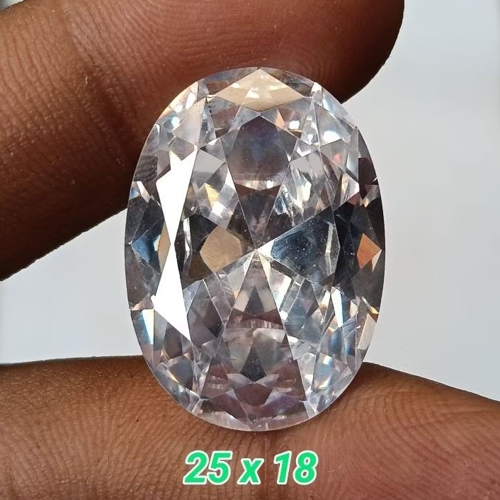 Batu Permata Diamond Putih , Jumbo 25 x 18 mm