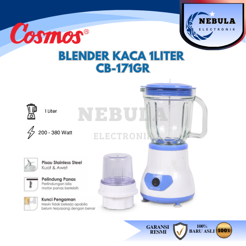 BLENDER KACA COSMOS CB-171GR 1L / COSMOS BLENDER 1LITER CB 171GR KACA/COSMOS 171GR/COSMOS 171 GR/COS