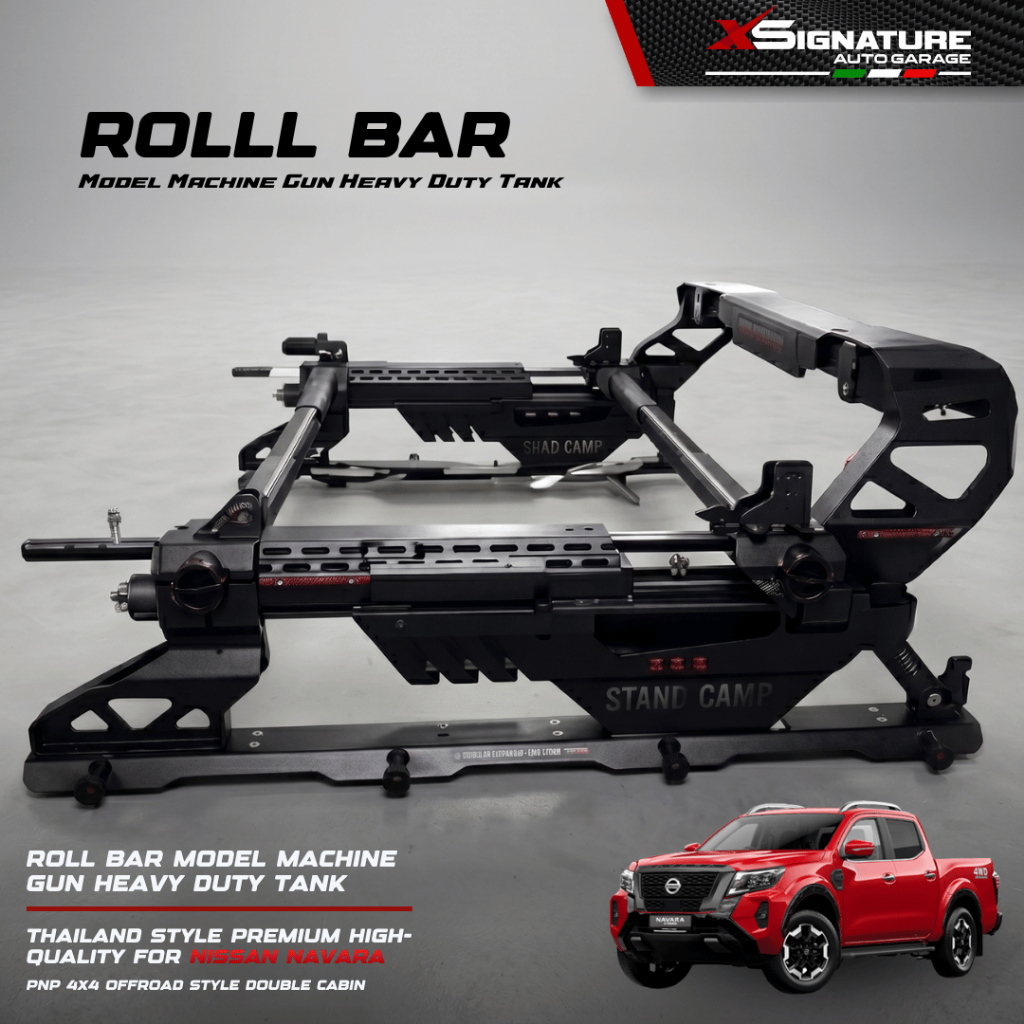ROLL BAR MODEL MACHINE GUN HEAVY DUTY TANK THAILAND STYLE PREMIUM HIGH-QUALITY FOR NISSAN NAVARA PNP