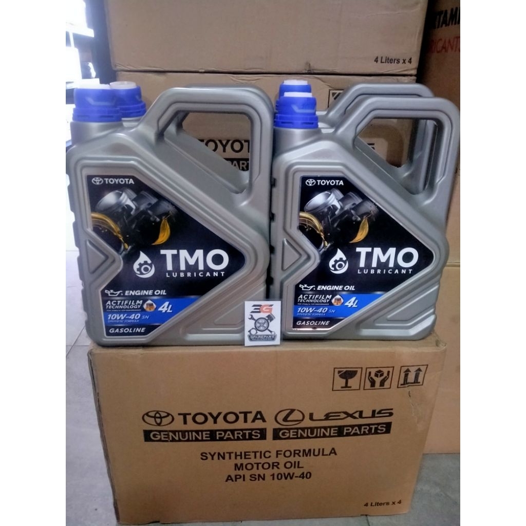 1 DUS OLI MOBIL TMO 4L 10W-40 SYNTHETIC FORMULA ISI 4 BOTOL