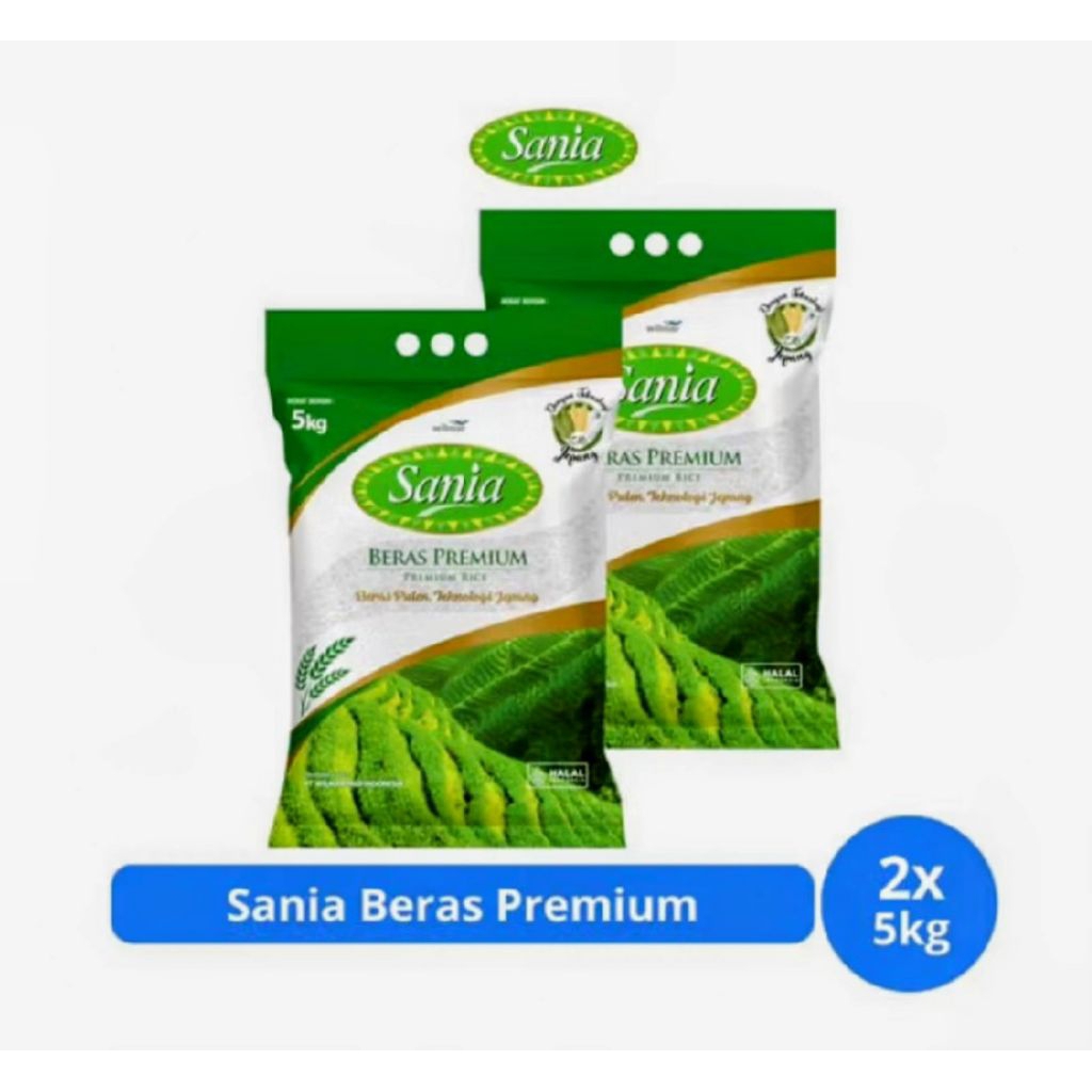 beras sania 10 kg paket (2 ) beras premium dan pulen