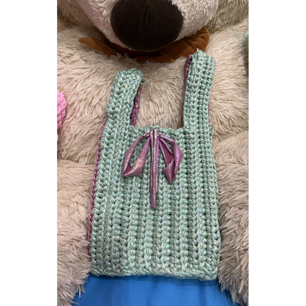 Crochet knot bag