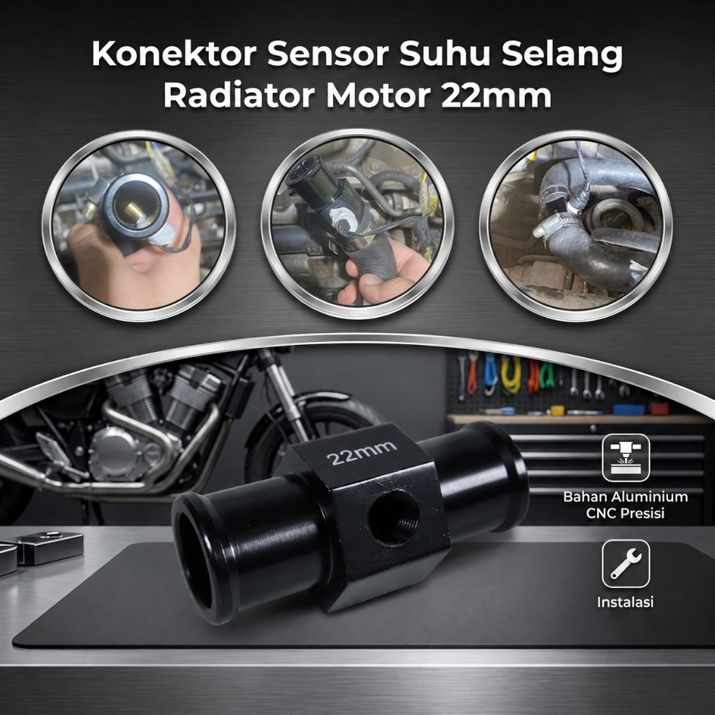 Aksesoris Sensor Konektor Suhu Selang Radiator Mesin Motor