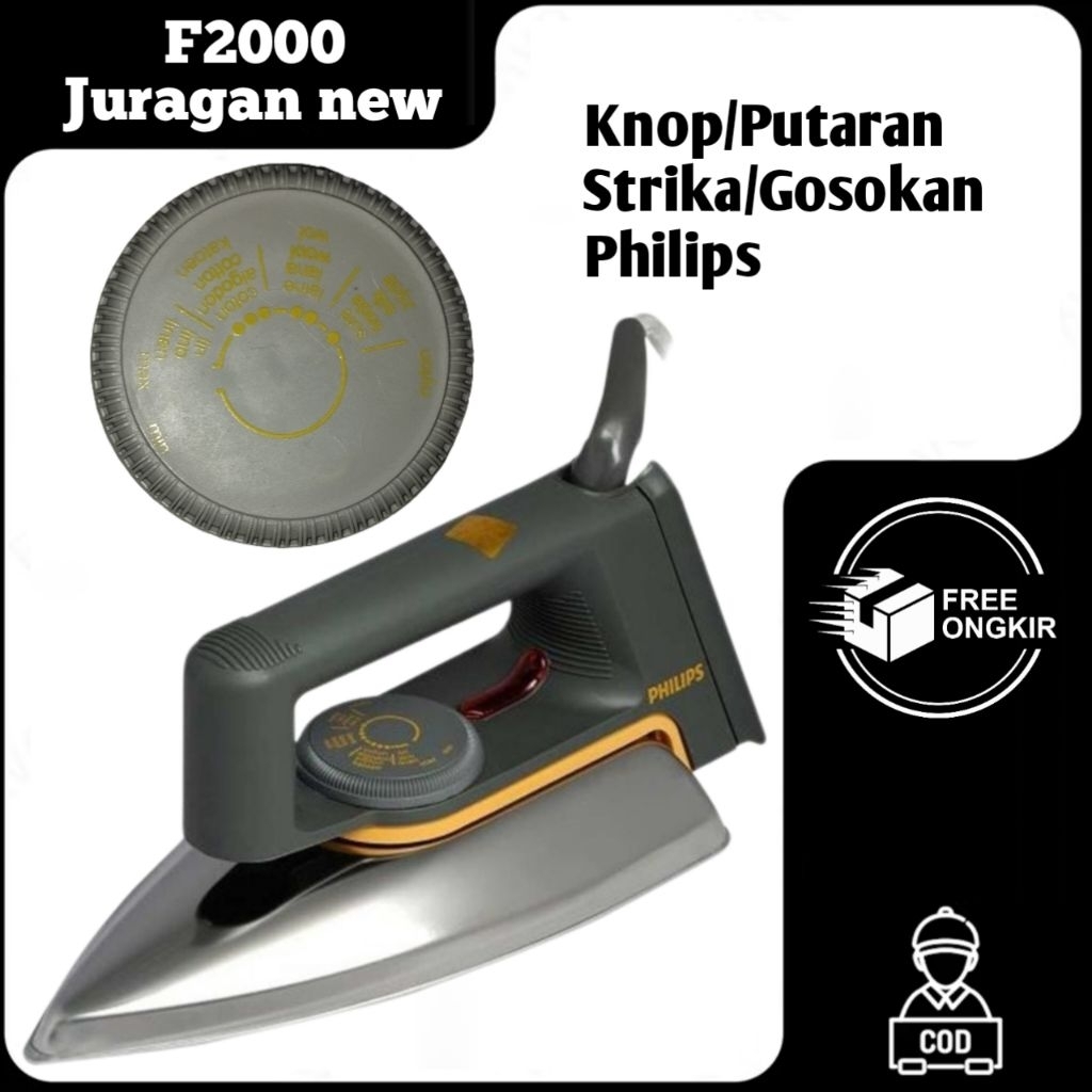 Kenop putaran derajat setrika/gosokan Philips