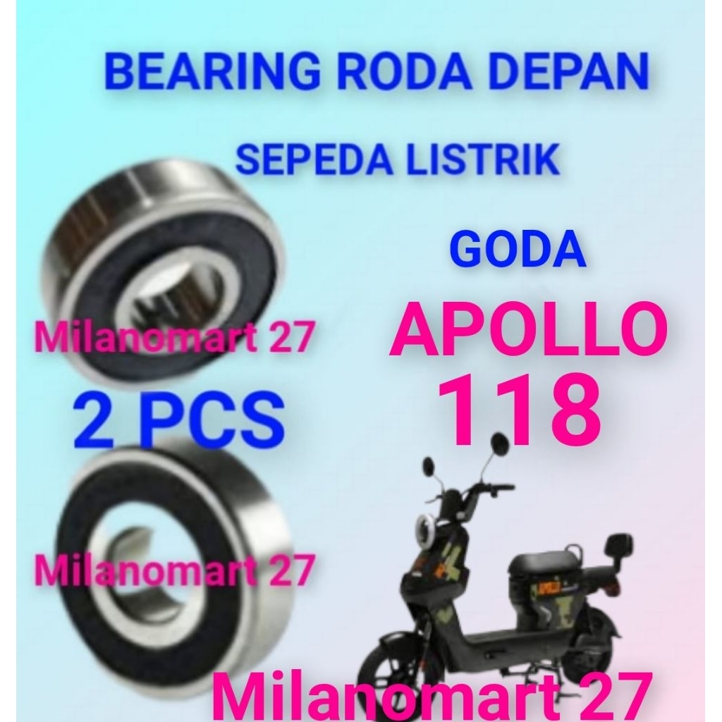 bearing roda depan sepeda listrik goda apollo 118 laker klahar roda depan sepeda listrik goda  apoll
