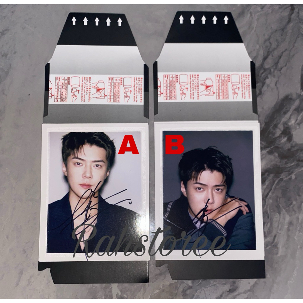 PHOTOCARD POLAROID OFFICIAL EXO SEHUN BAEKHYUN SUHO