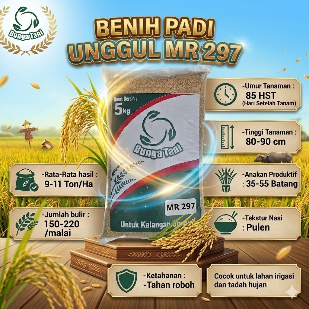 benih padi MR 297 kemasan 5kg