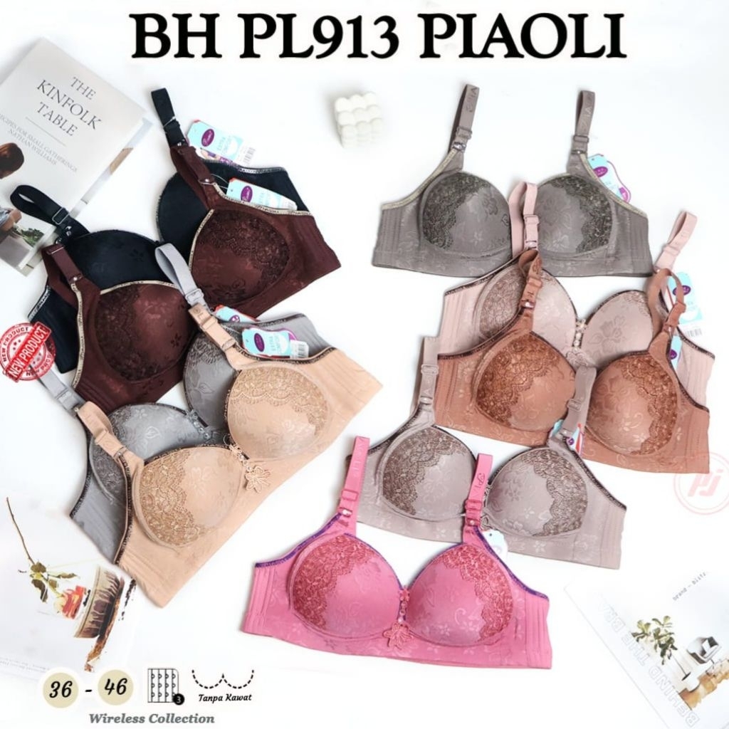 BH Piaoli Brukat Import PL913 / PL333 size 36-46 / Jumbo cup Besar Brukat Bordir Bra Mewah Sexy