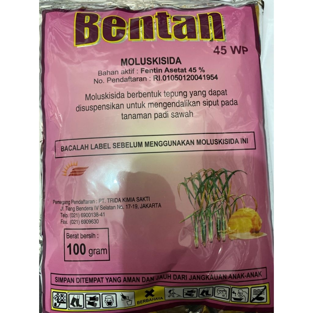Bentan 45wp obat keong 100gr