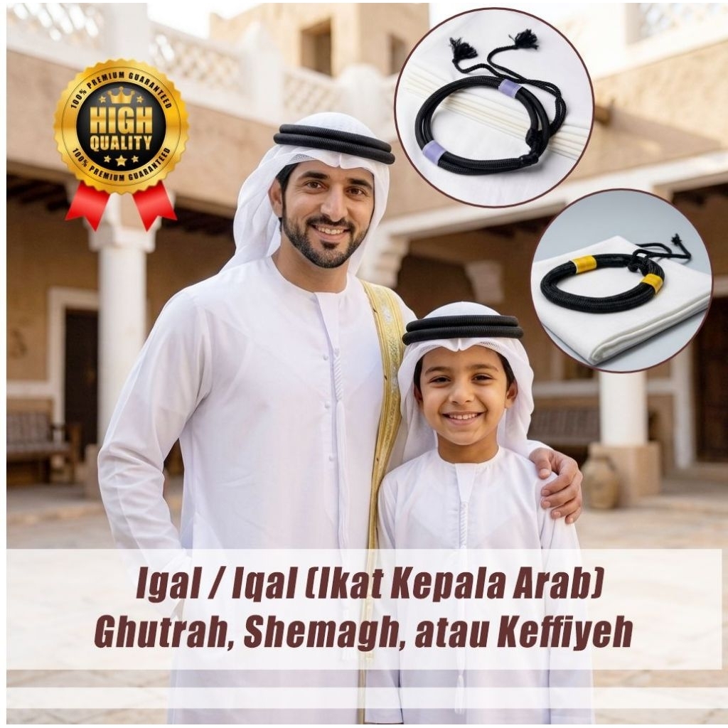 igal arab/iqal/ikat kepala arab/shemagh/ghutrah/