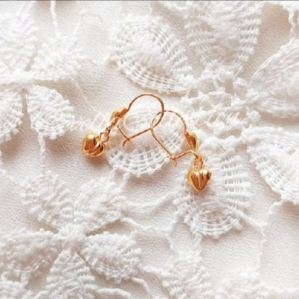 anting kait hati terbaru anti karat dan luntur
