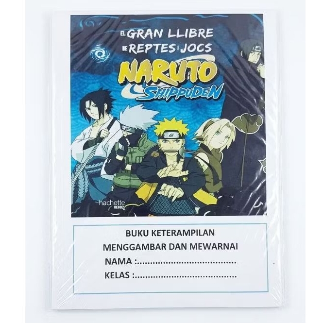 SHODAFAINT F4 Buku Gambar Mewarnai Sketsa Karakter NARUTO Untuk Anak PAUD/TK/SD