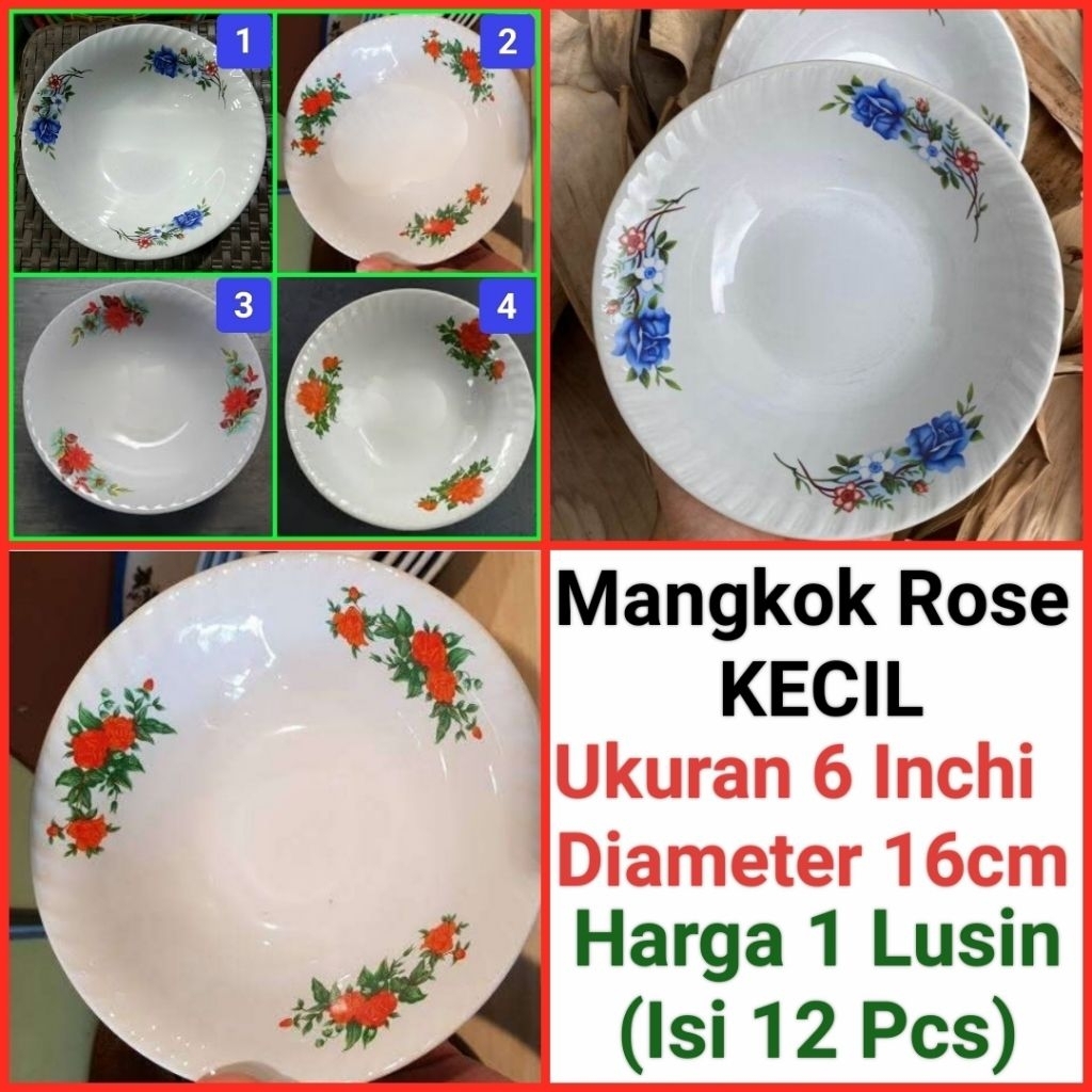 mangkok keramik KECIL mangkok soto mangkok bubur mangkok es sekoteng ukuran 6 Inci harga untuk 1 Lus