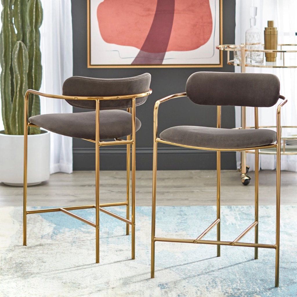 Kursi bar stainles berlengan bar stool stainles modern