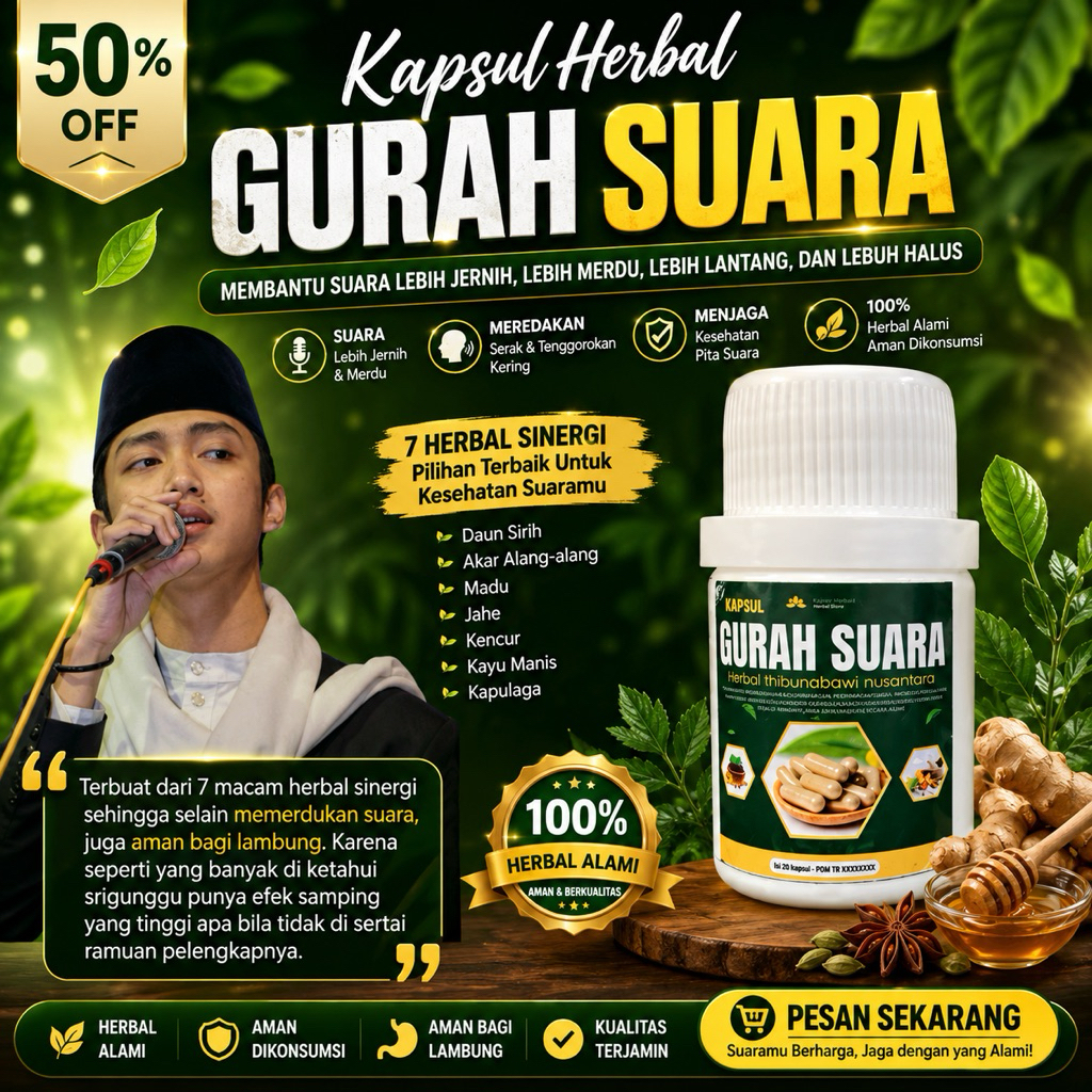KAPSUL HERBAL ALAMI, KAPSUL GURAH SUARA
