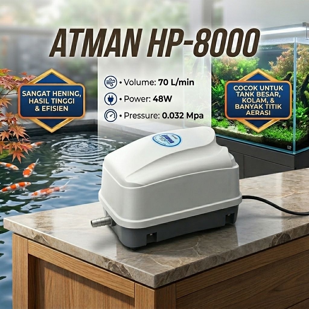 Aerator Atman HP-8000 Second (UNIT ONLY, Like New) Super Hening Angin Kencang