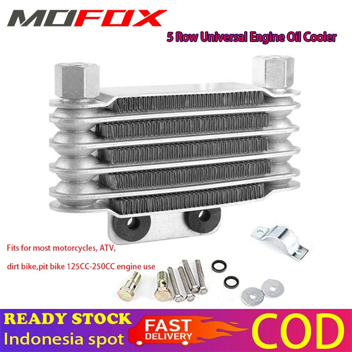 Ready Stok MOFOX Radiator Pendingin Oil Cooler Satria Fu Beat Karbu Oli Mesin 5 Baris Engine Penggan