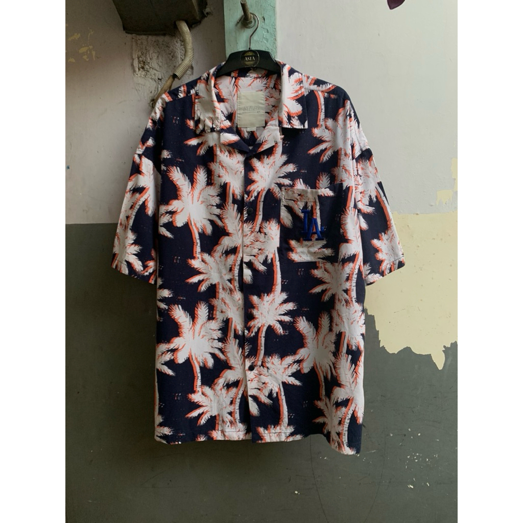 kemeja pria lengan pendek MLB preloved size 2XL