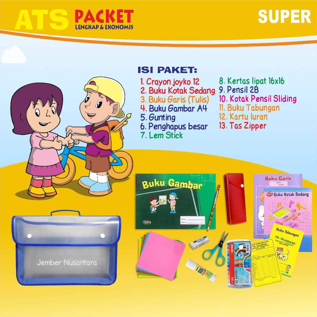 ATS Alat Tulis Sekolah TK KB PAUD - SPR