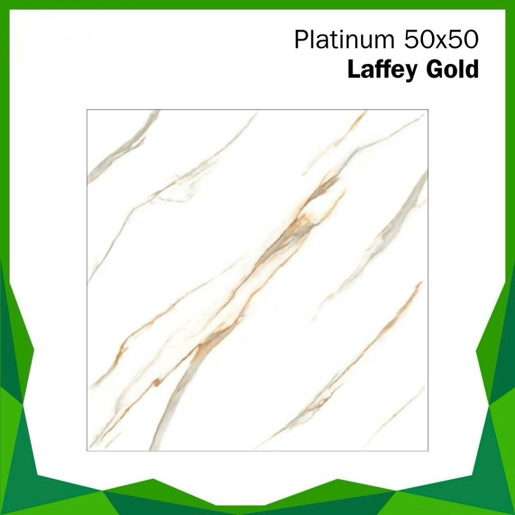 KERAMIK LANTAI PLATINUM LAFFEY GOLD 50x50 / KERAMIK LANTAI PLATINUM 50x50 KILAP GLOSSY