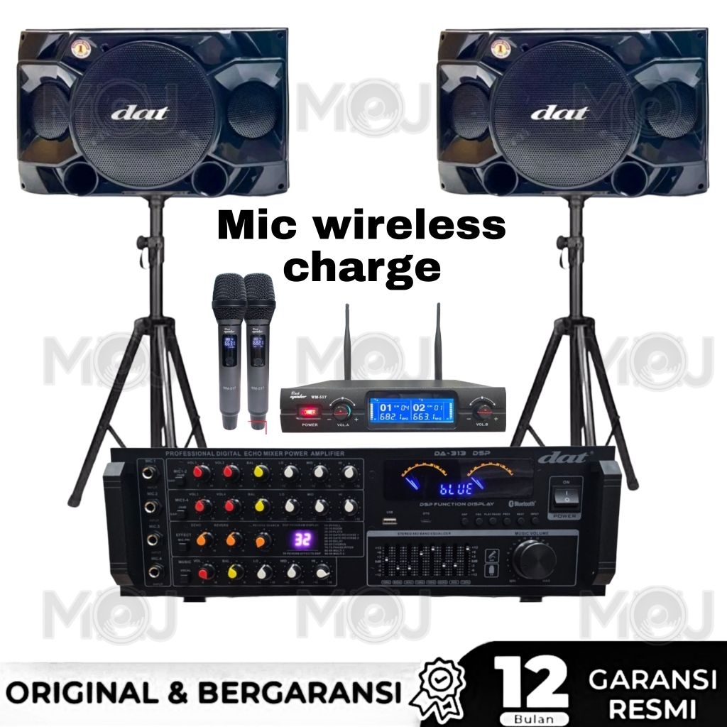 Paket karaoke speaker dat 10 inch paketan sound system rumah original