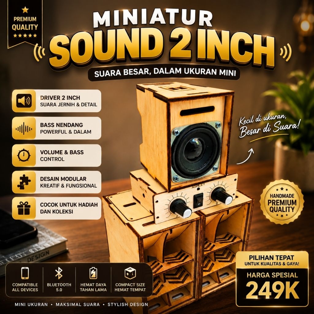 Paket Miniatur Sound 2 Inch Siap Bunyi | Sound Miniatur