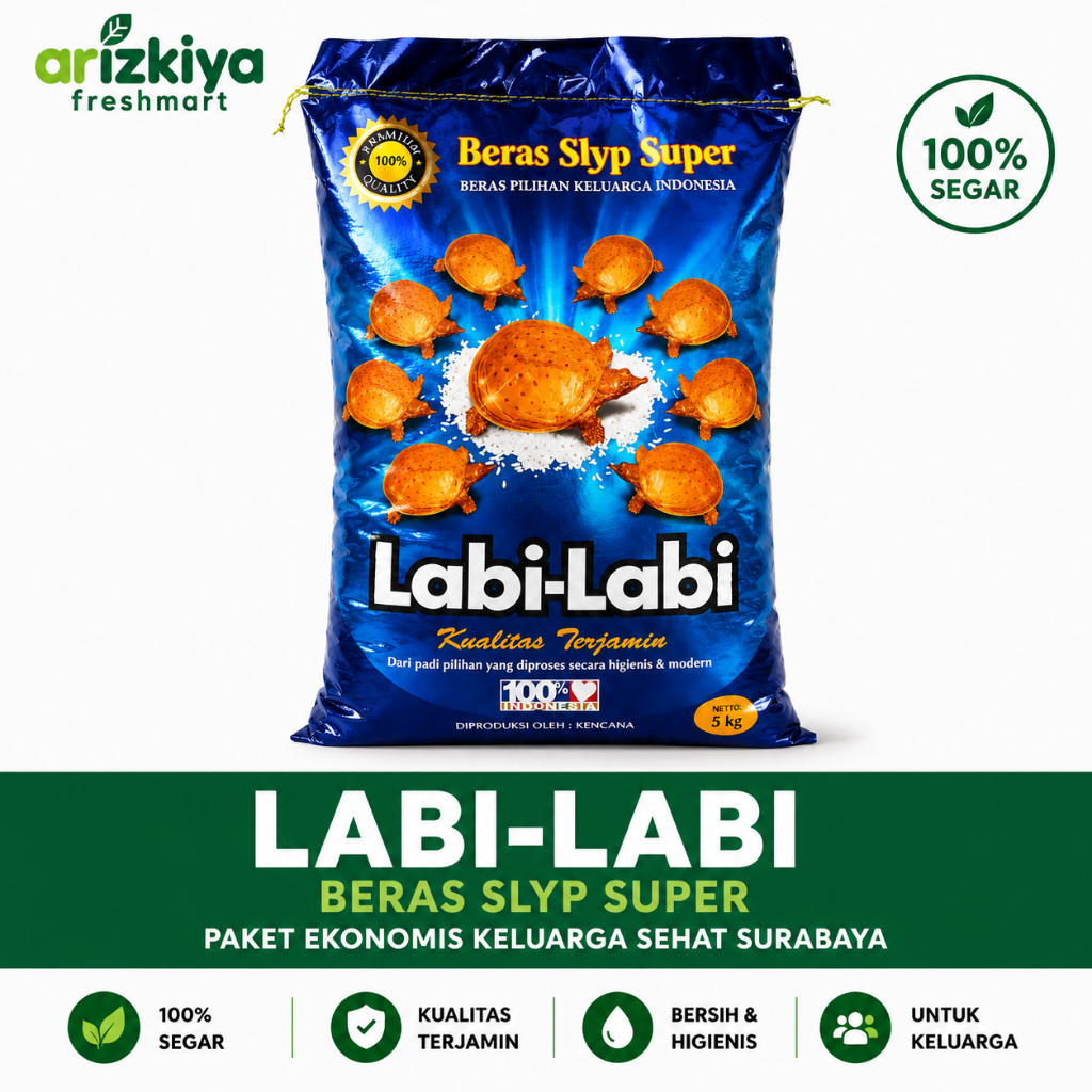 KIRIM INSTAN Beras Labi-Labi 5 Kg Fresh Surabaya - Arizkiya Fresh Mart
