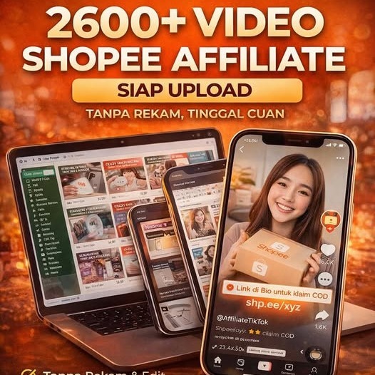 2600+ Video Shopee Affiliate Siap Upload