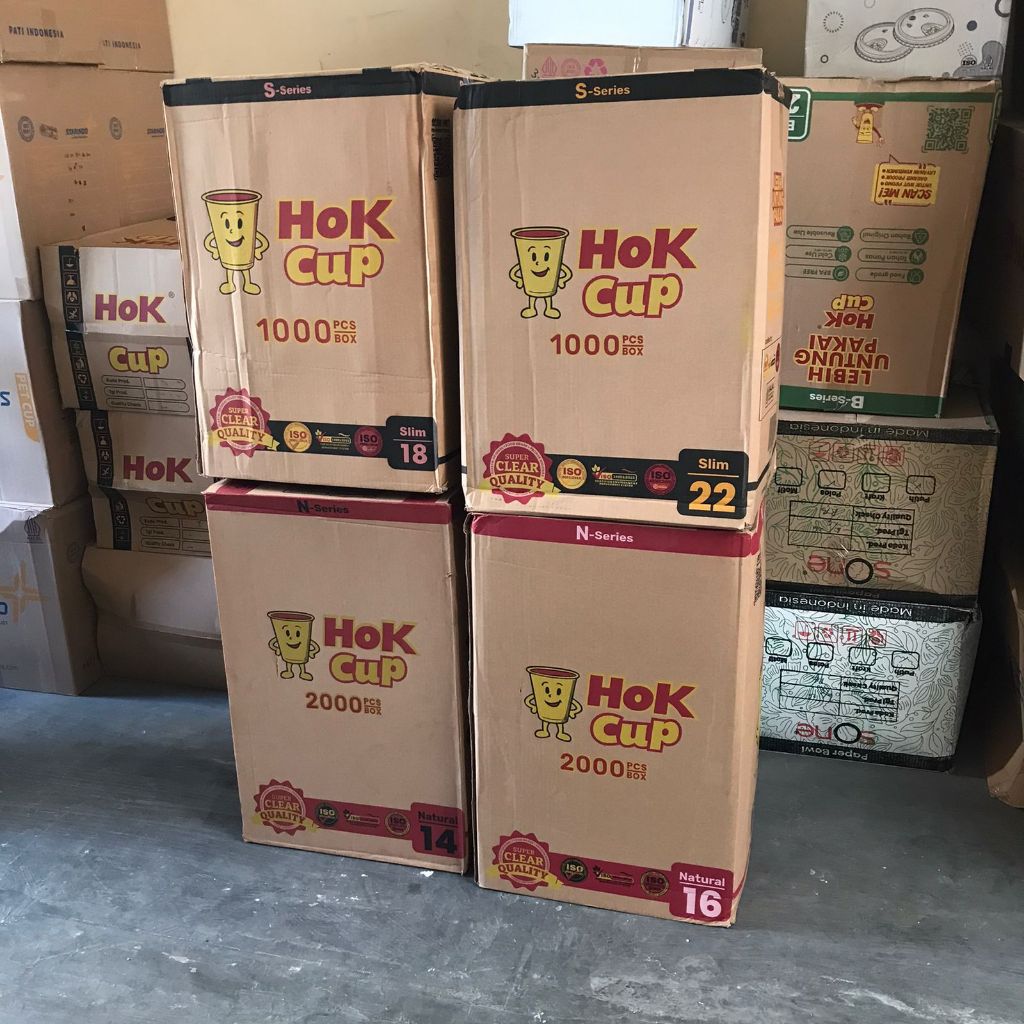 1 1 DUS Gelas HOK 14oz 16oz / 18oz Slim & 22oz Slim / 22oz  Datar Big & 22oz Oval