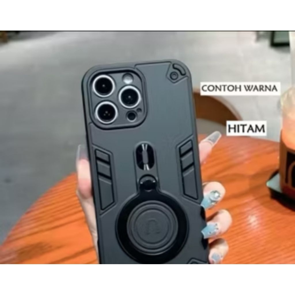 Case Robot Untuk Infinix Note 10, Infinix Note 11 Ring Pro Kamera Karbon Fiber 360