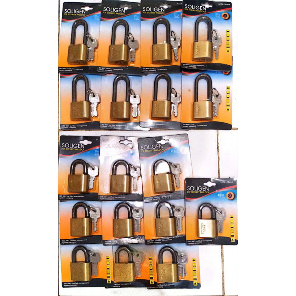 Gembok SOLIGEN 50mm Pendek dan 50mm Panjang