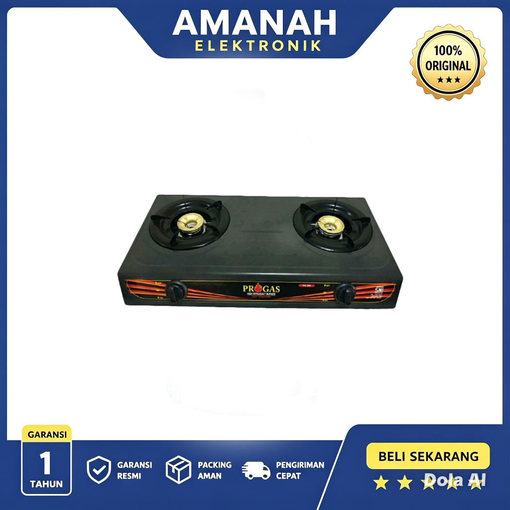 Kompor Gas 2 Tungku PROGAS PG-269 Teflon