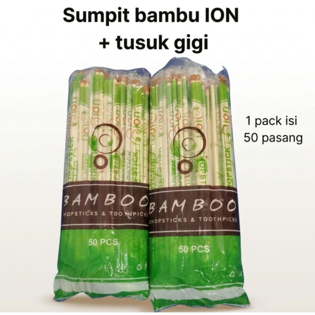 Sumpit ion | Seika | isi 50 Pasang | Sumpit Bambu Higenis | Sumpit | Sumpit Premium | Sumpit Sekali 